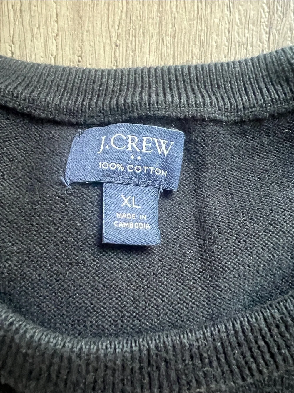 J. Crew Black Long-Sleeve Crewneck Sweater